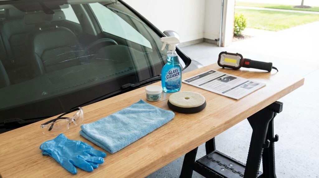 Ice Scraper Scratches on Hammond Glass