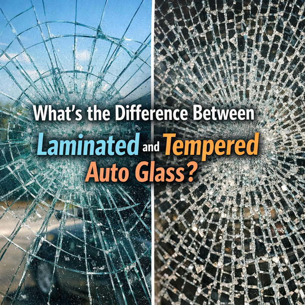 Professional illustration of What's the Difference Between Laminated and Tempered Auto Glass?